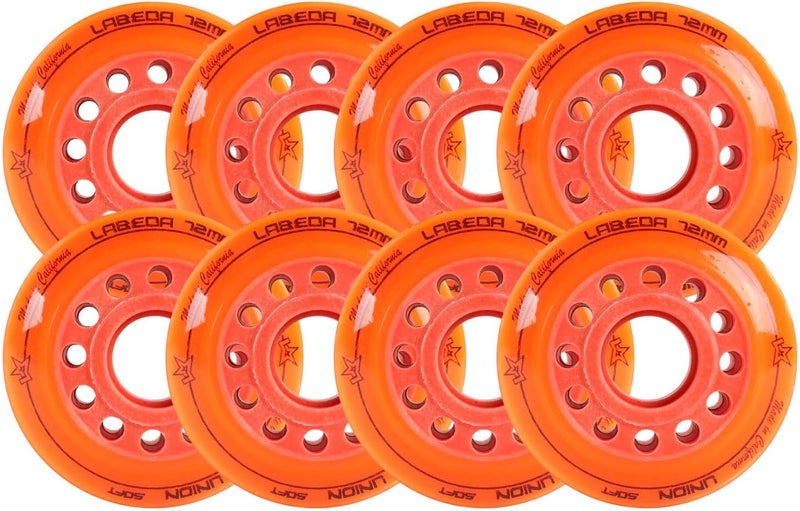 LABEDA Roller Hockey Wheels Union Premium Performance Inline Skate Wheel 8-Pack - Choose Size and Color - Image 1